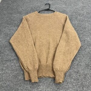 Harbour Classics Sweater Mens L Brown Wool Shetland Crewneck Classic Preppy